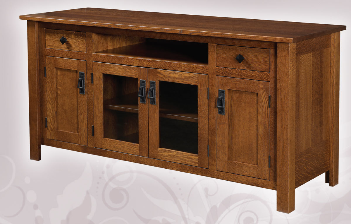 1800 Mission 60 Inch Tv Cabinet Ohio Hardwood Furniture