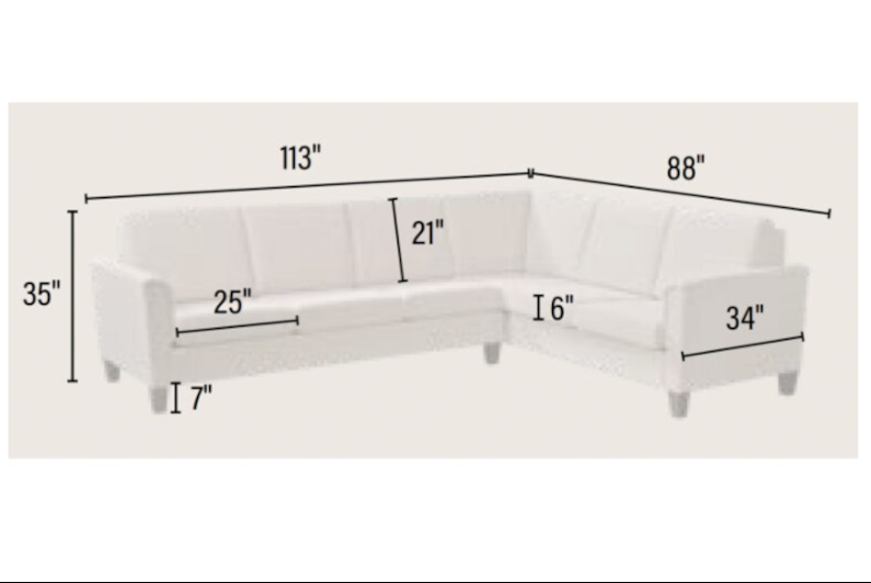 Baltimore Sectional Dimensions