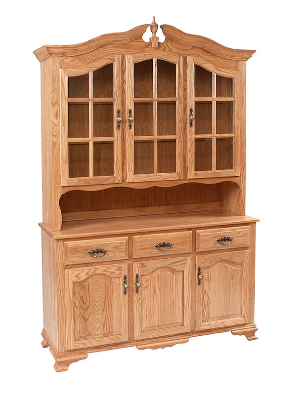 Bavarian 3-Door China Hutch with Optional Mullions (B300LD)