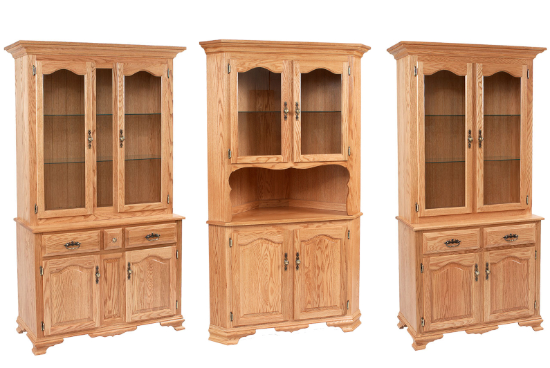 Classic Design Two Door China Hutches