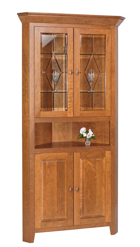 Two-Door Diamond Elements Corner Hutch
