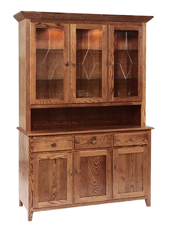 Three-Door Diamond Elements China Hutch