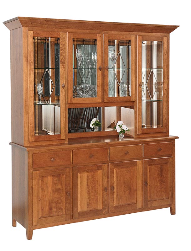 Four-Door Diamond Elements China Hutch