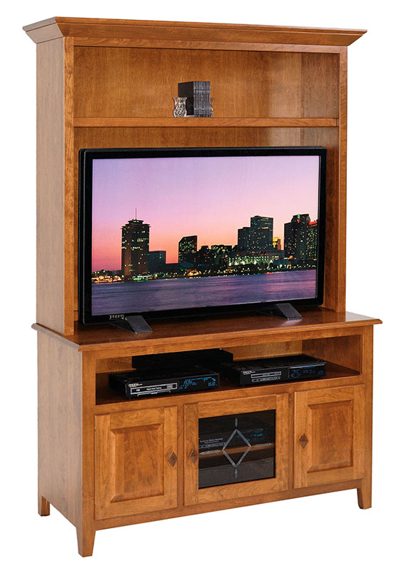 Diamond Elements TV Stand with Bookshelf Hutch