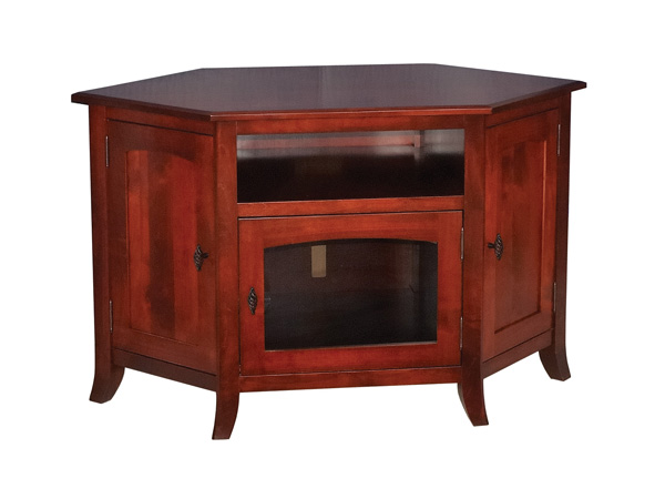 Maple corner top tv stand