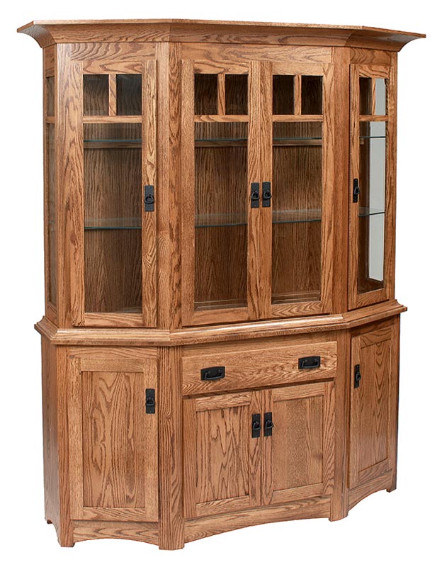 Canted Mission 4-Door China Hutch (CM67FD)