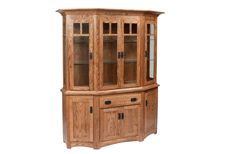 Canted Mission 4 Door China Hutch