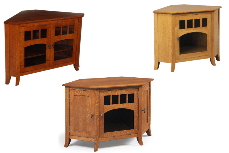 Old World Corner or Wall TV Stands