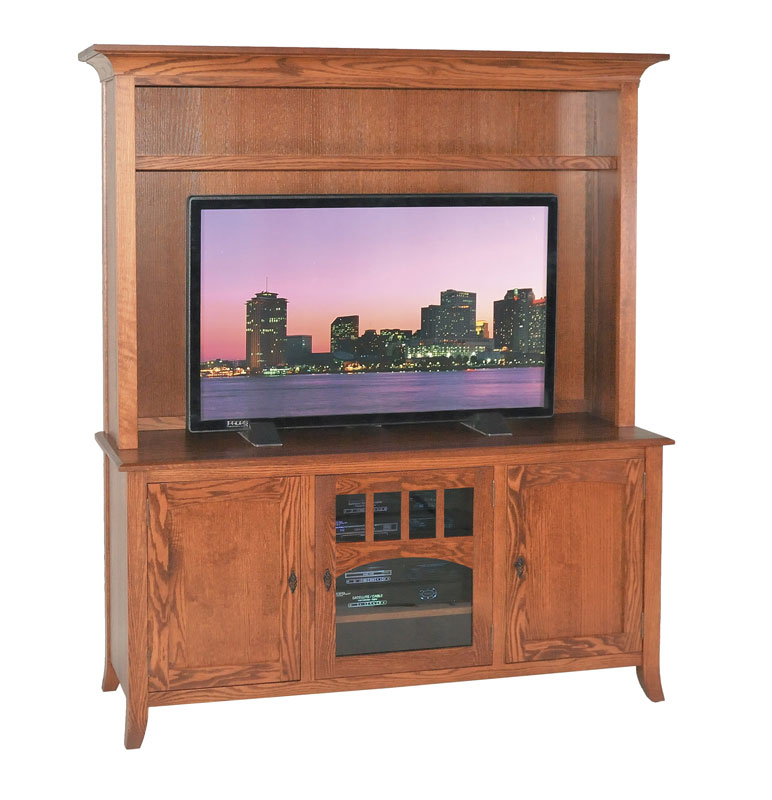 Old World #62 Straight Wall TV Stand & Top Unit