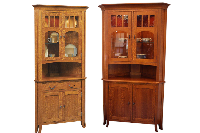 Old World Corner China Hutches