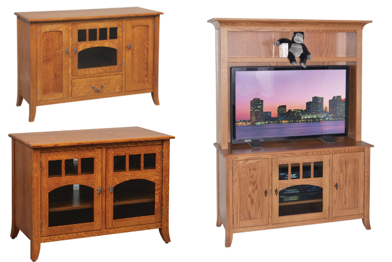 Old World Straight Wall TV Stands