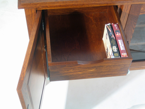 Old World #62 Straight Wall TV Stand Drawer