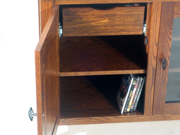 Old World #62 Straight Wall TV Stand Shelving