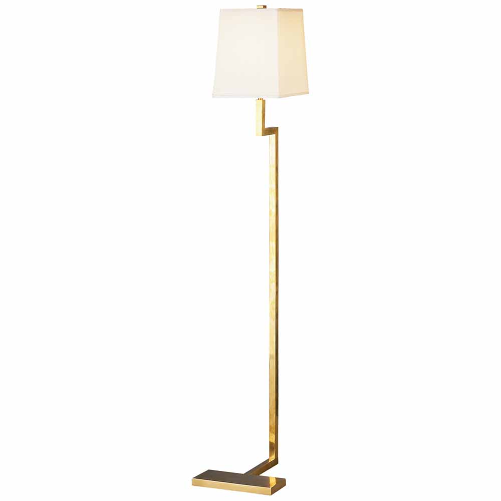 Doughnut Floor Lamp in Natural Brass