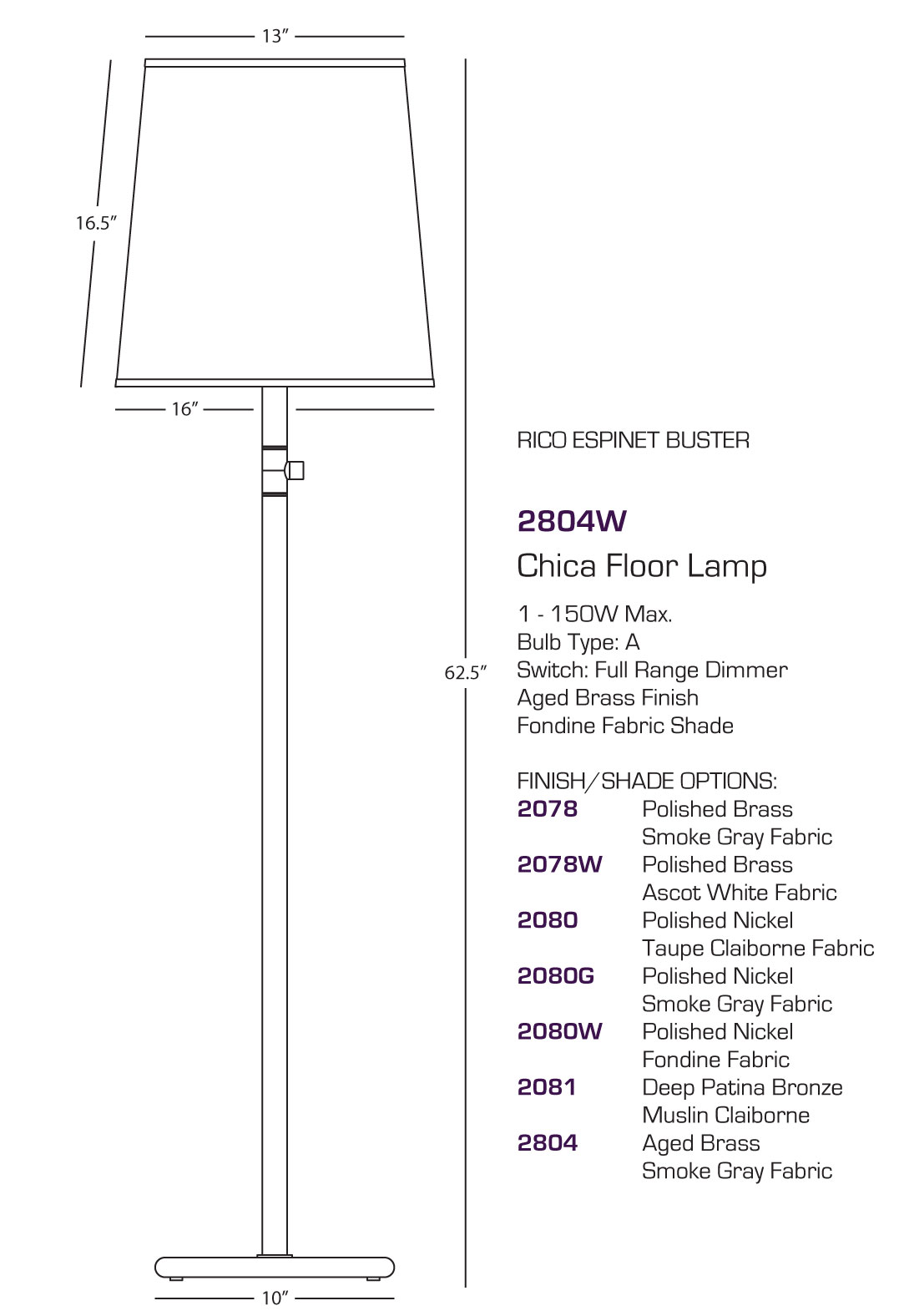 Buster Floor Lamp Ohio Hardwood Furniture