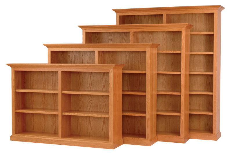 Executive Horizontal Bookcase In Solid, Long Horizontal Bookcase
