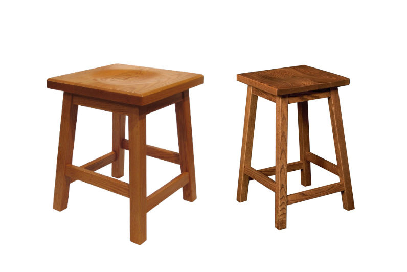 Mission Square Scoop Seat Stools