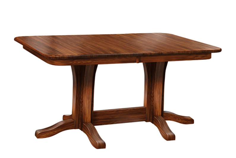 Millsdale Double Pedestal Table in Square Oval Style and Roundover Edge