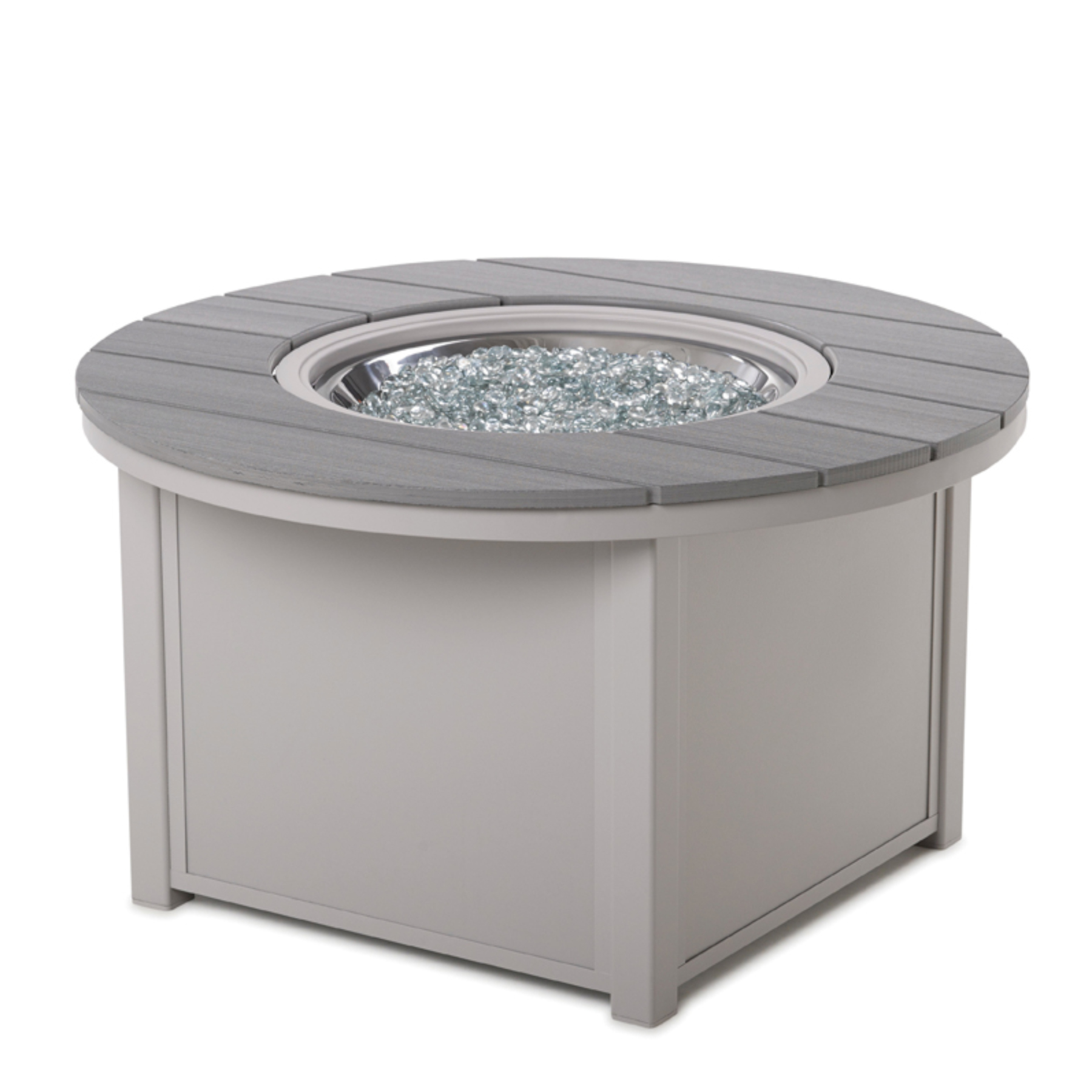 54 inch Round Rustic Top Fire Table