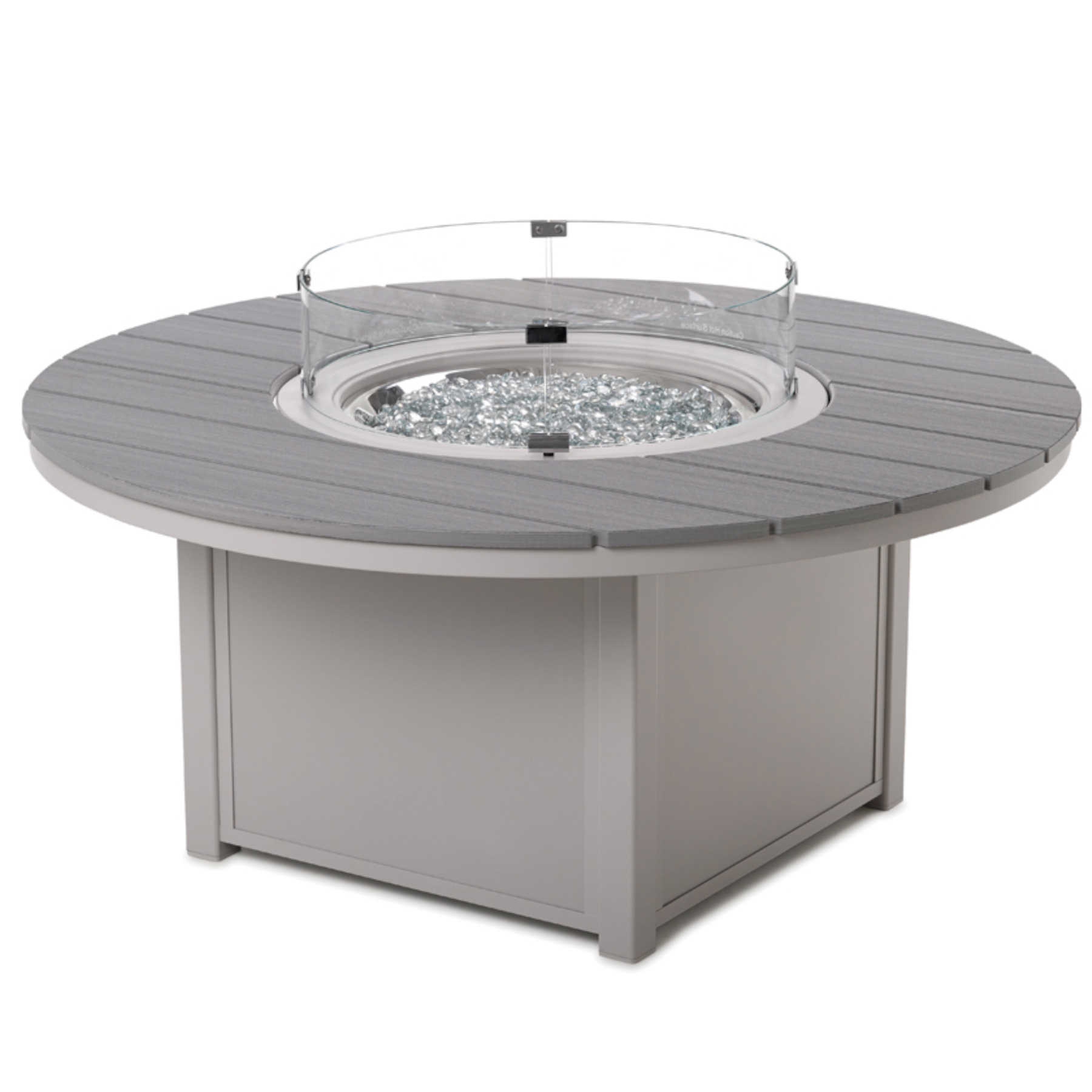 42 inch Round Rustic Top Fire Table