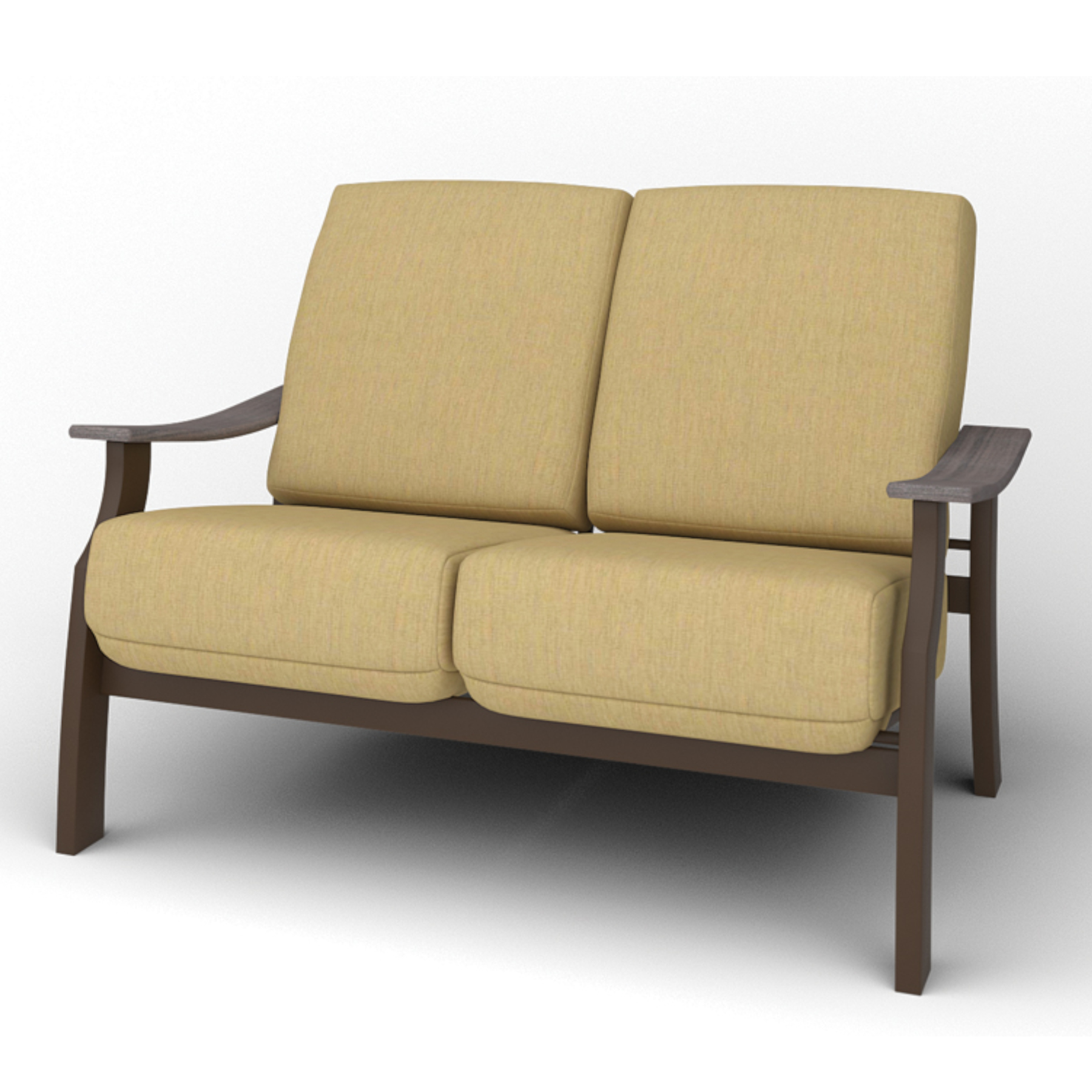 St. Catherine Two-Seat Loveseat with Rustic Arms