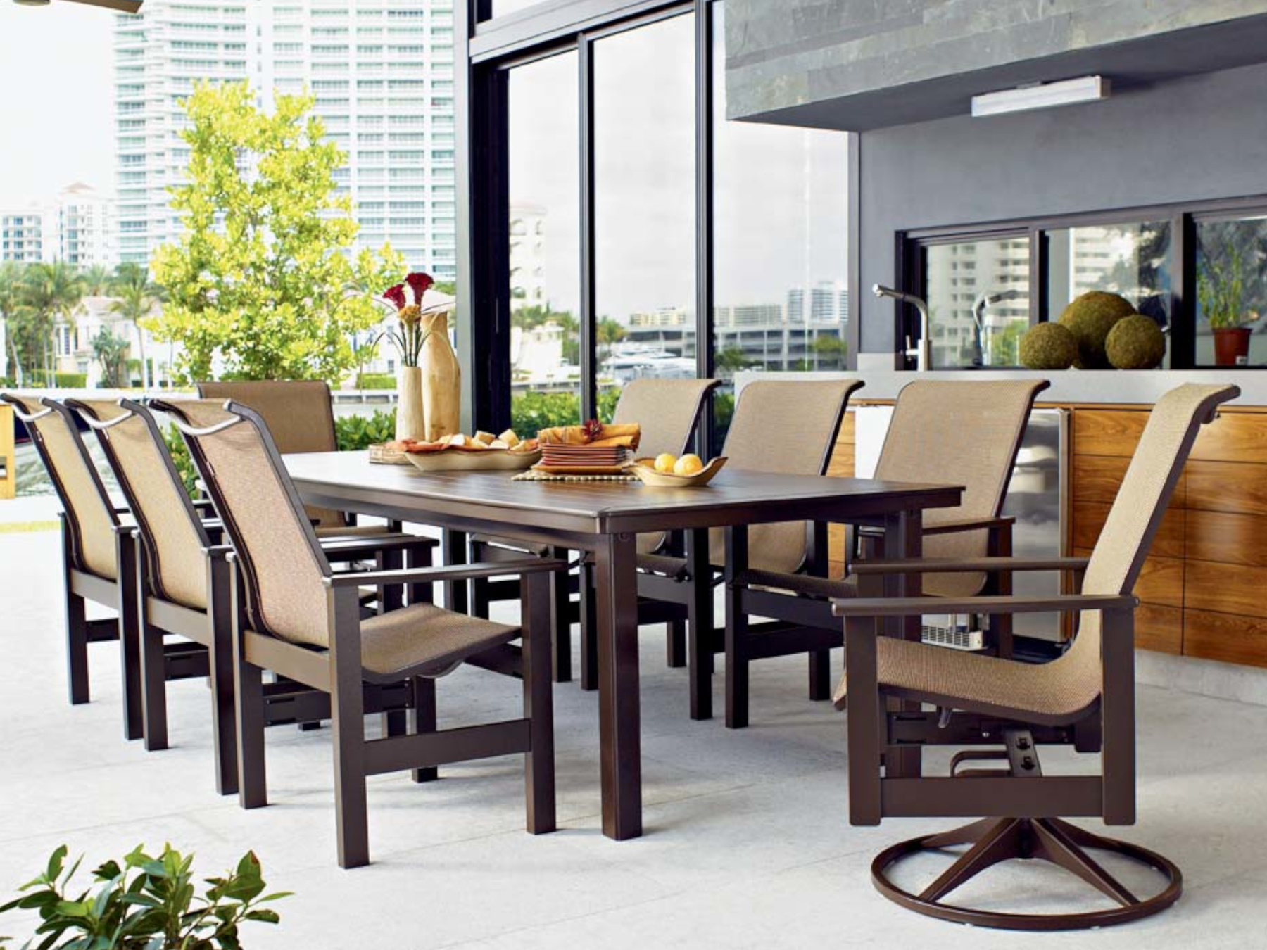 MGP Slat Top Dining Tables by Telescope Casual