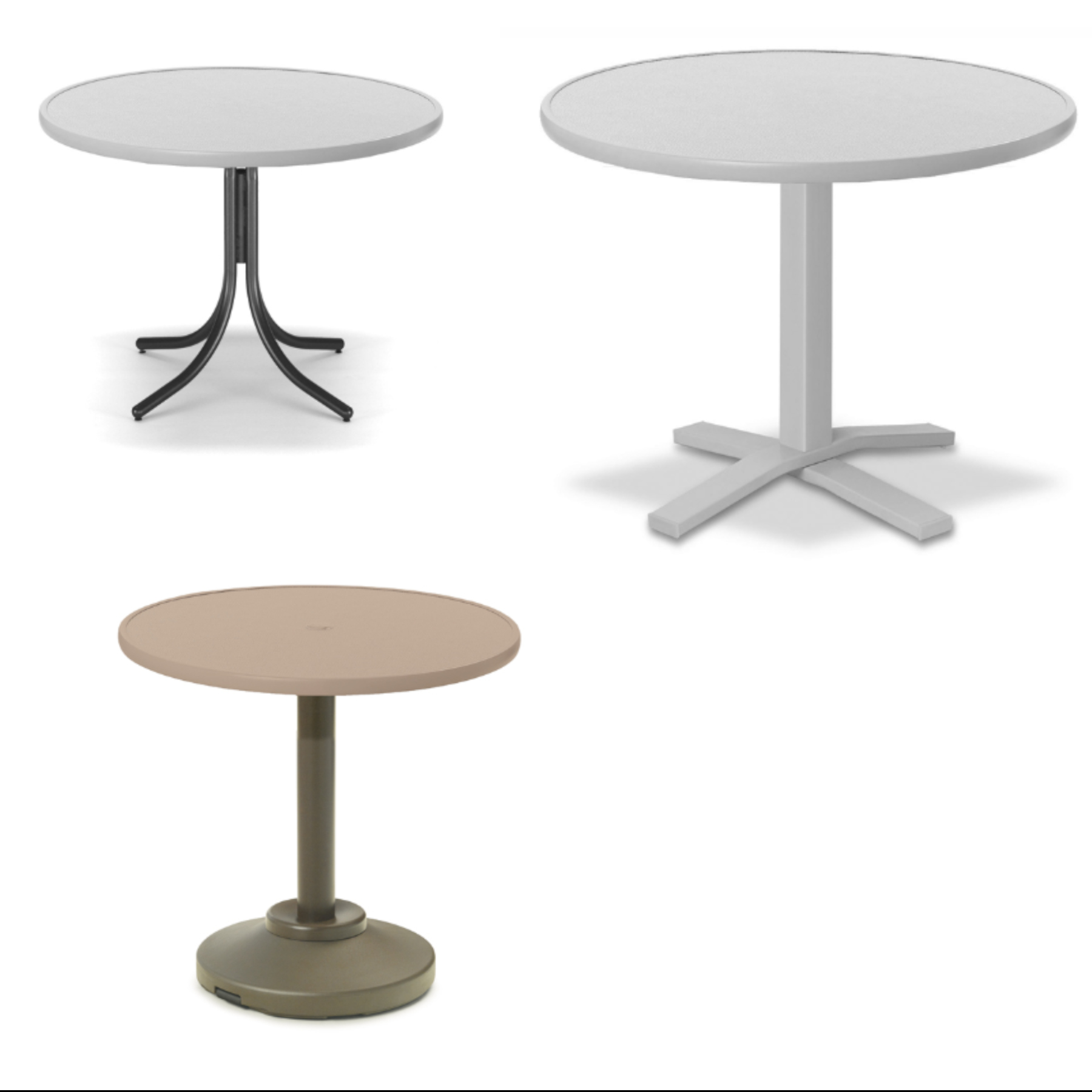 30 inch Round Balcony Height Value Hammered MGP Tables