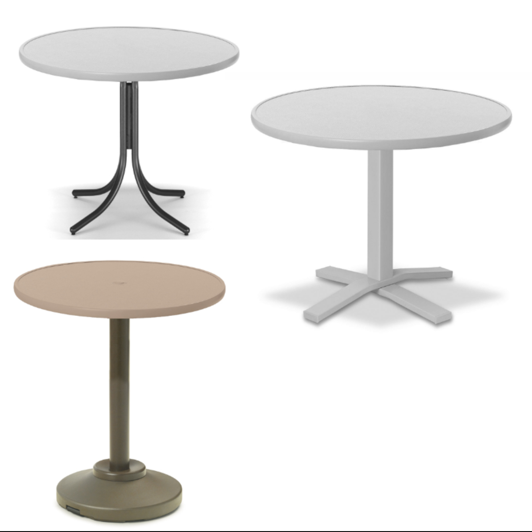 30 Inch Round Bar Height Value  Hammered MGP Tables