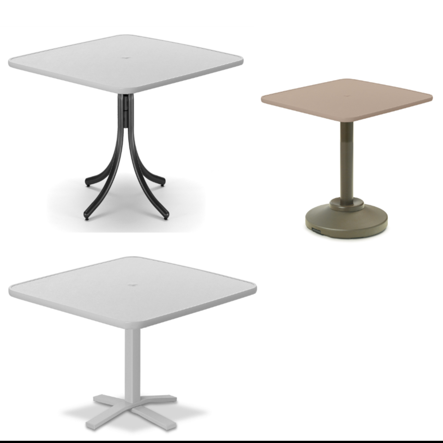 36 inch Square Balcony Height Value Hammered MGP Tables
