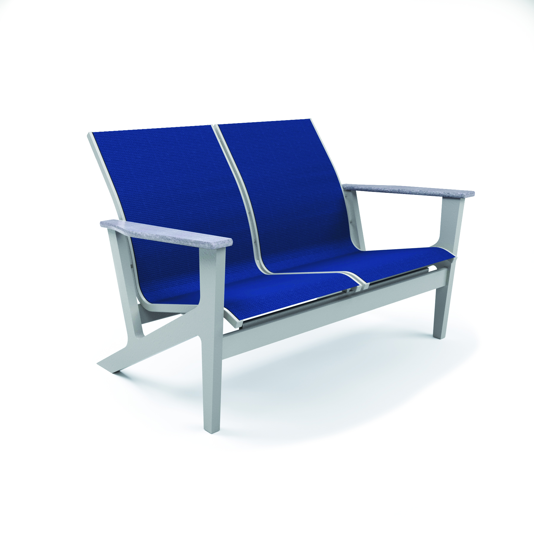 Wexler MGP Sling Chat Height Loveseat with Rustic Arms