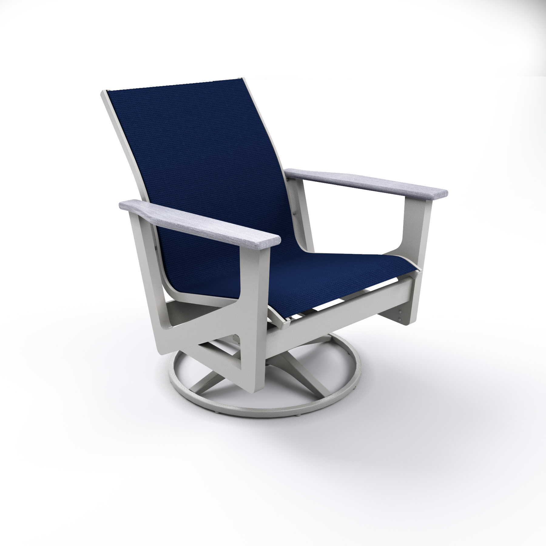 Wexler MGP Sling Chat Height Swivel Rocker with Rustic Arms