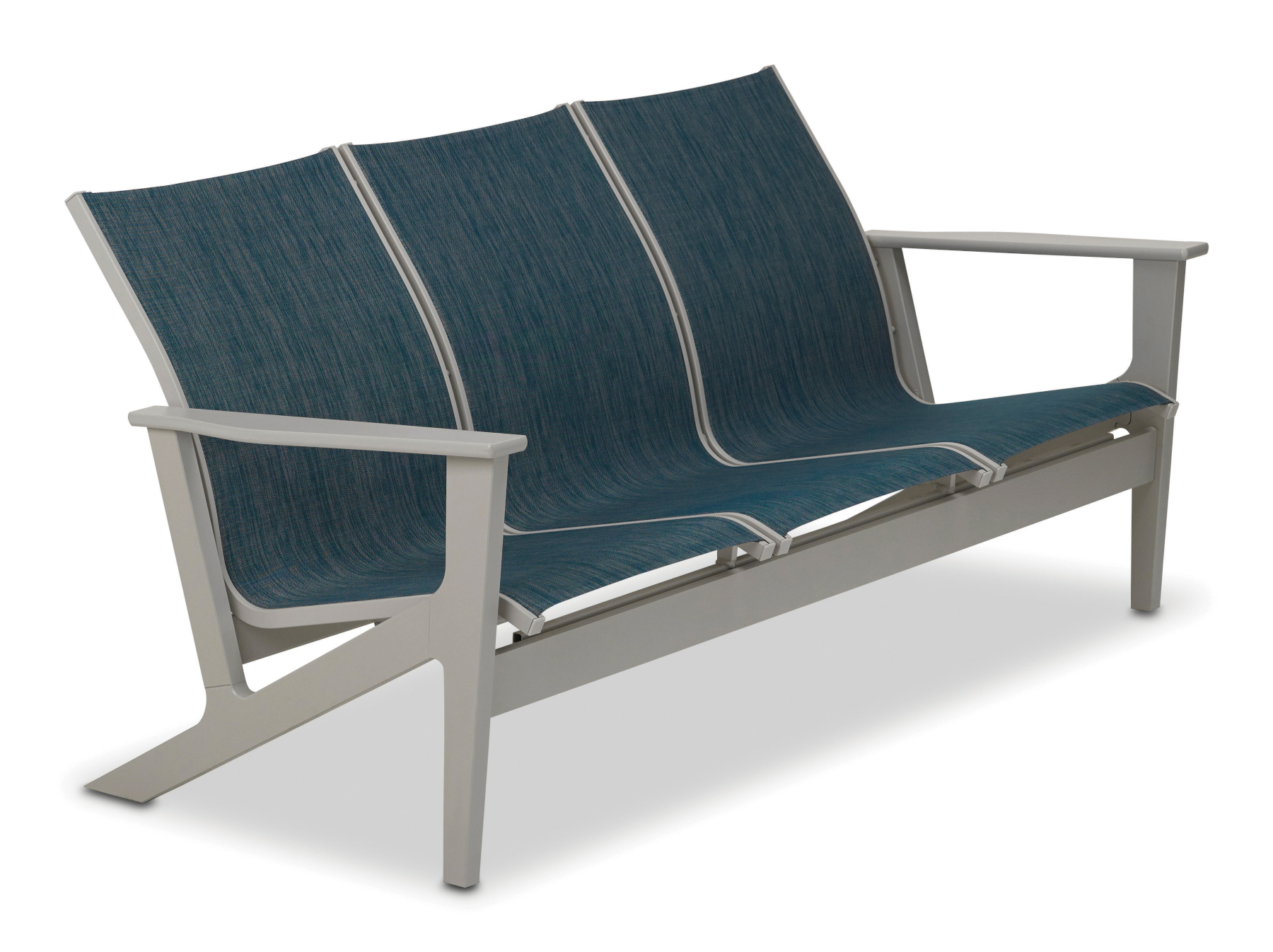Wexler MGP Sling Chat Height Three-Seat Sofa with MGP Arms