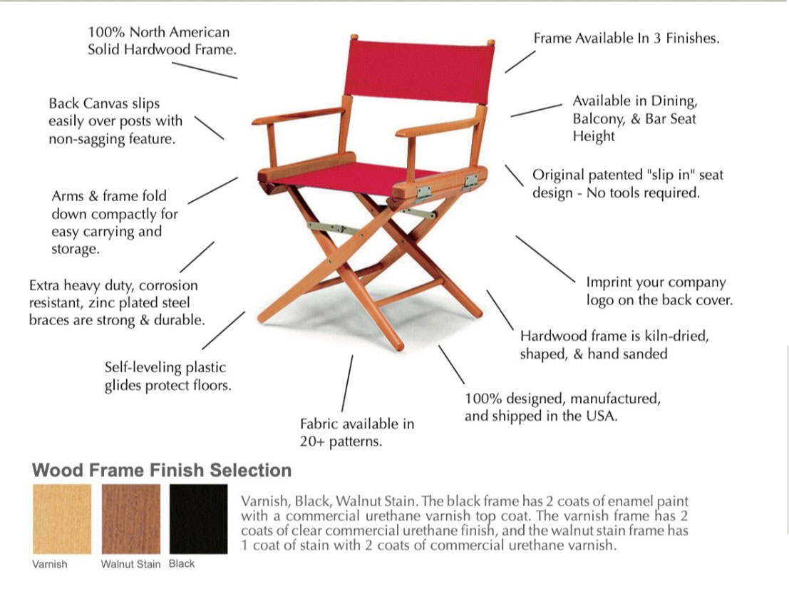 Telescope Casual Director chair features