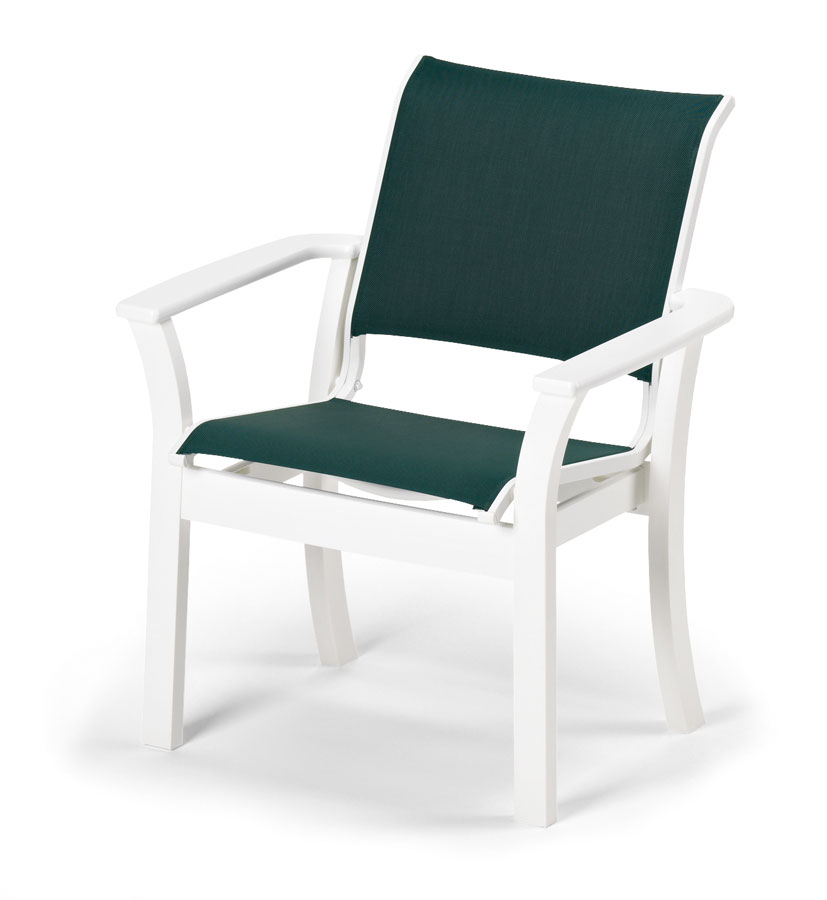 Leeward MGP Sling Stacking Cafe Chair with MGP Arms