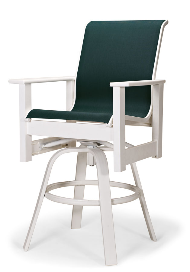 Leeward MGP Sling Balcony Height Swivel Arm Chair with MGP Arms