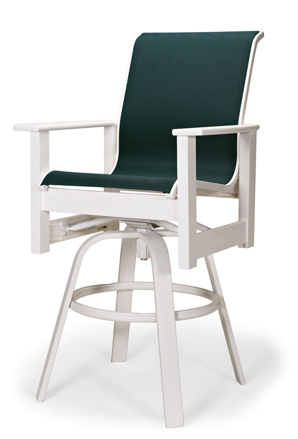 Leeward MGP Sling Bar Height Swivel Arm Chair with MGP Arms