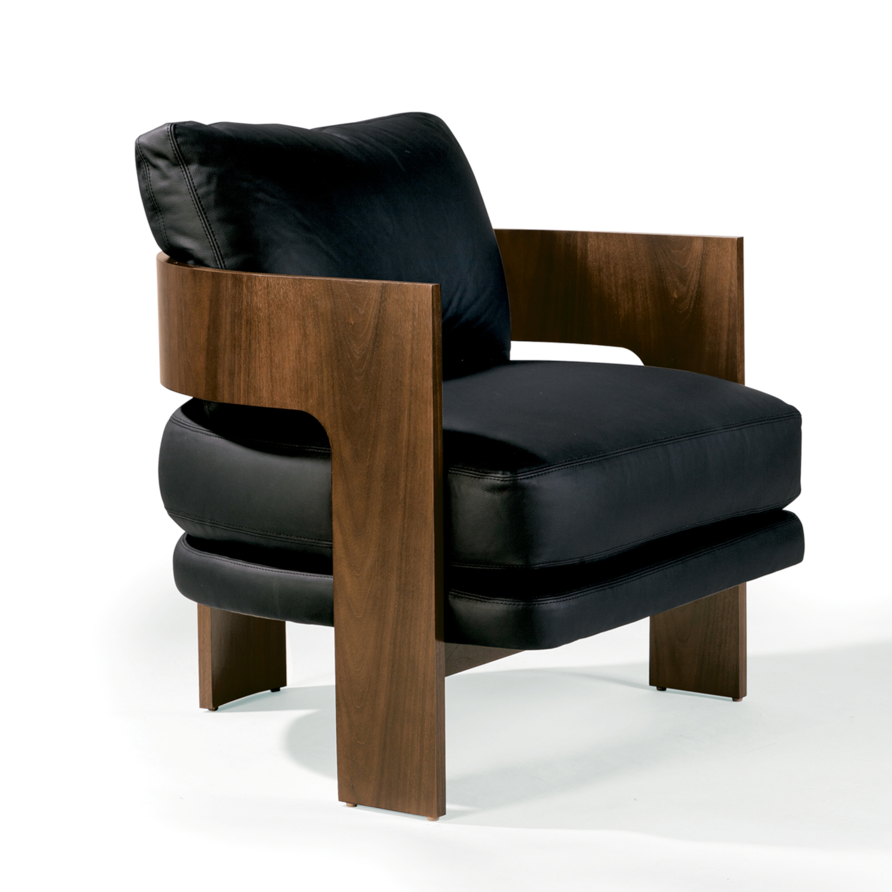 1429-103 On 3 Lounge Chair in Walnut