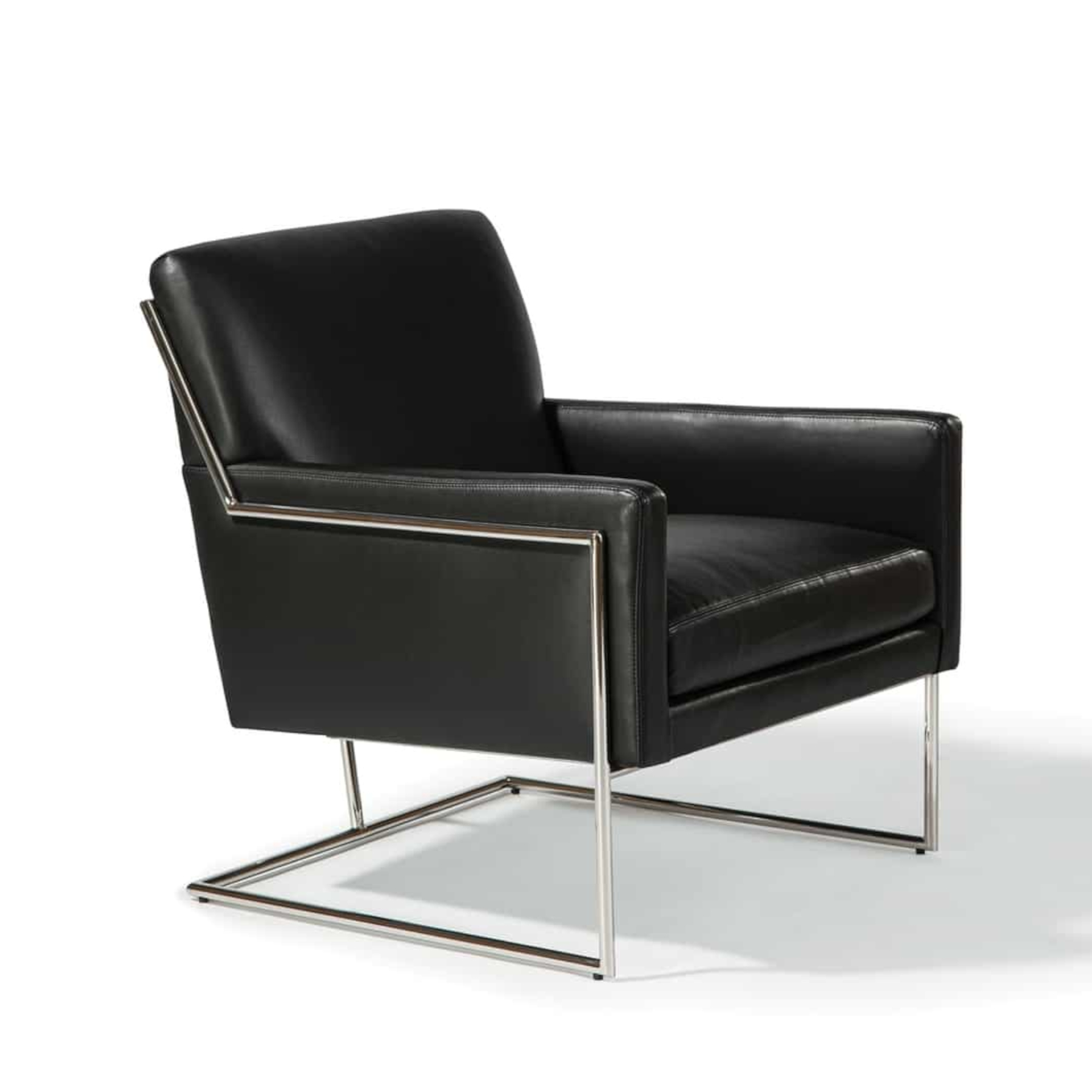 1432-103 Hi-Wire Lounge Chair in Polished Stainless Steel by Thayer Coggin