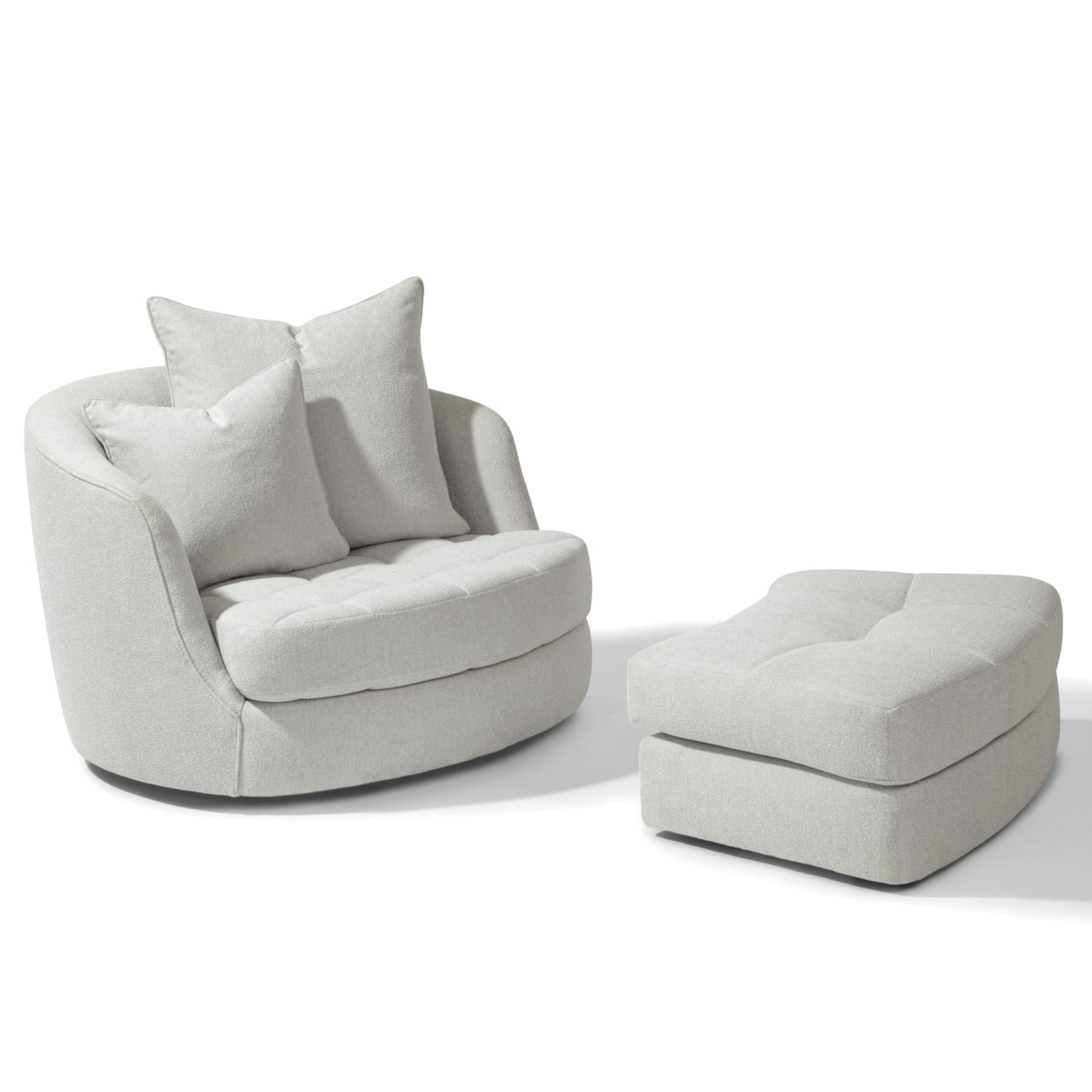 956-103 Giant Swivel Tub Chair & Ottoman by Thayer Coggin
