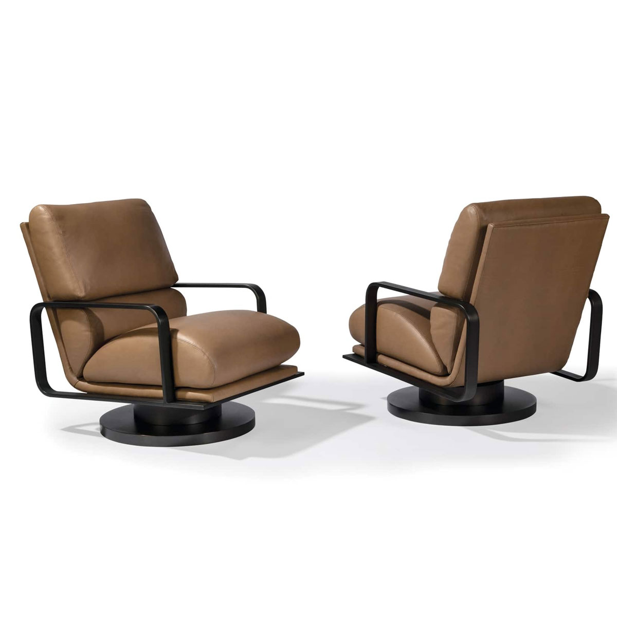 1430-113 Mercury Swivel Rocking Chair in Dark Bronze by Thayer Coggin