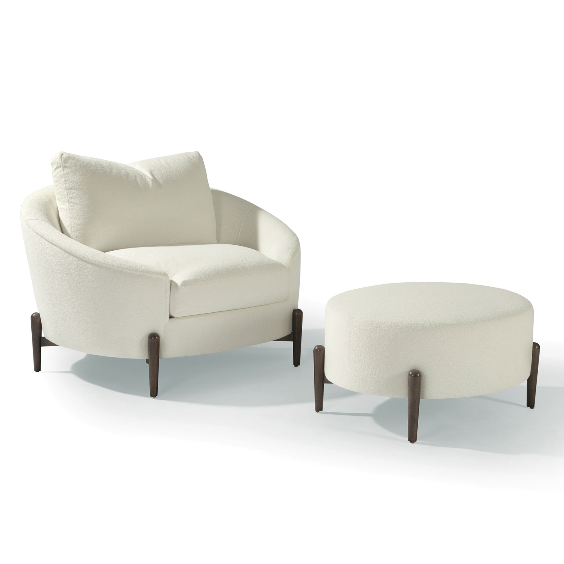 Thayer Coggin 1514-103 Heidi Lounge Chair & 1514-000 Heidi Ottoman