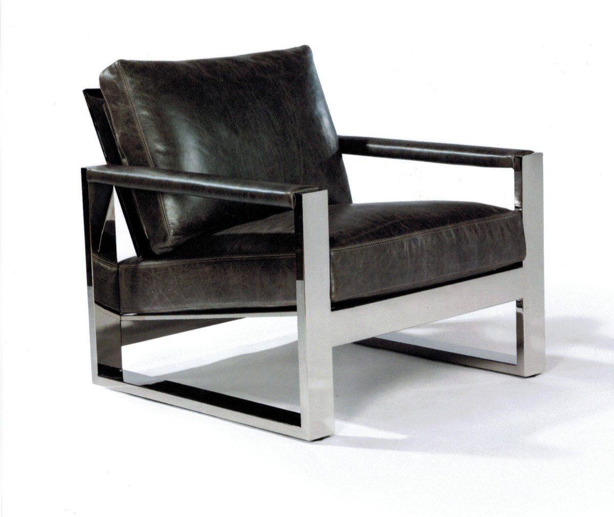 1372-103 Chunky Milo Lounge Chair with Upholstered Arms  by Thayer Coggin