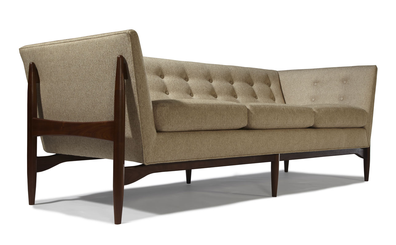 Thayer Coggin 1277-303 Button Up Sofa By Milo Baughman 