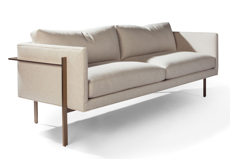 1314-313 Drop In Sofa with Bronze Base by Thayer Coggin