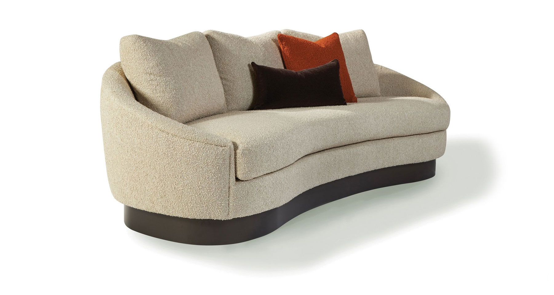 1514-303 Heidi Curved Sofa with Plinth Base by Thayer Coggin