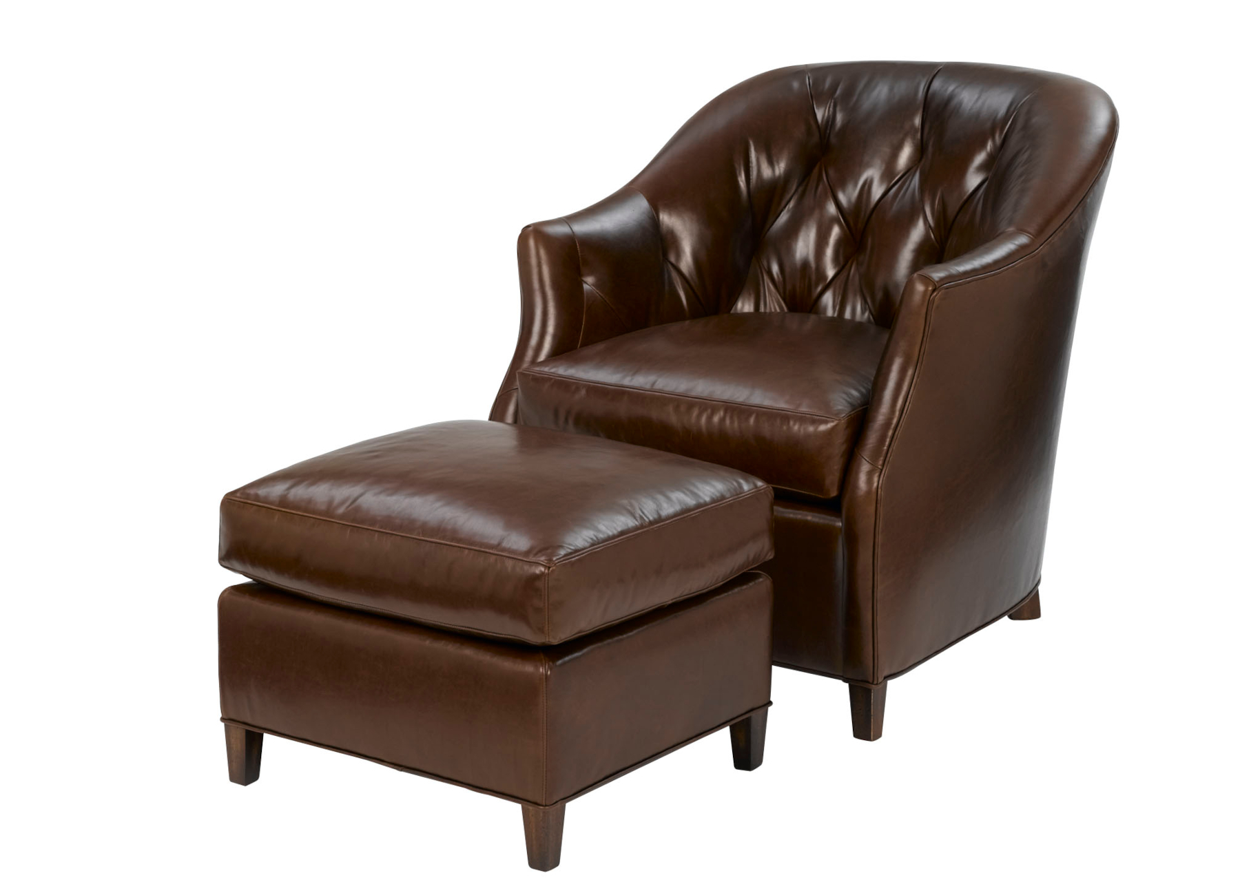 Beckett L7107 Leather Chair & L7107-22 Ottoman by Wesley Hall (sold separately)