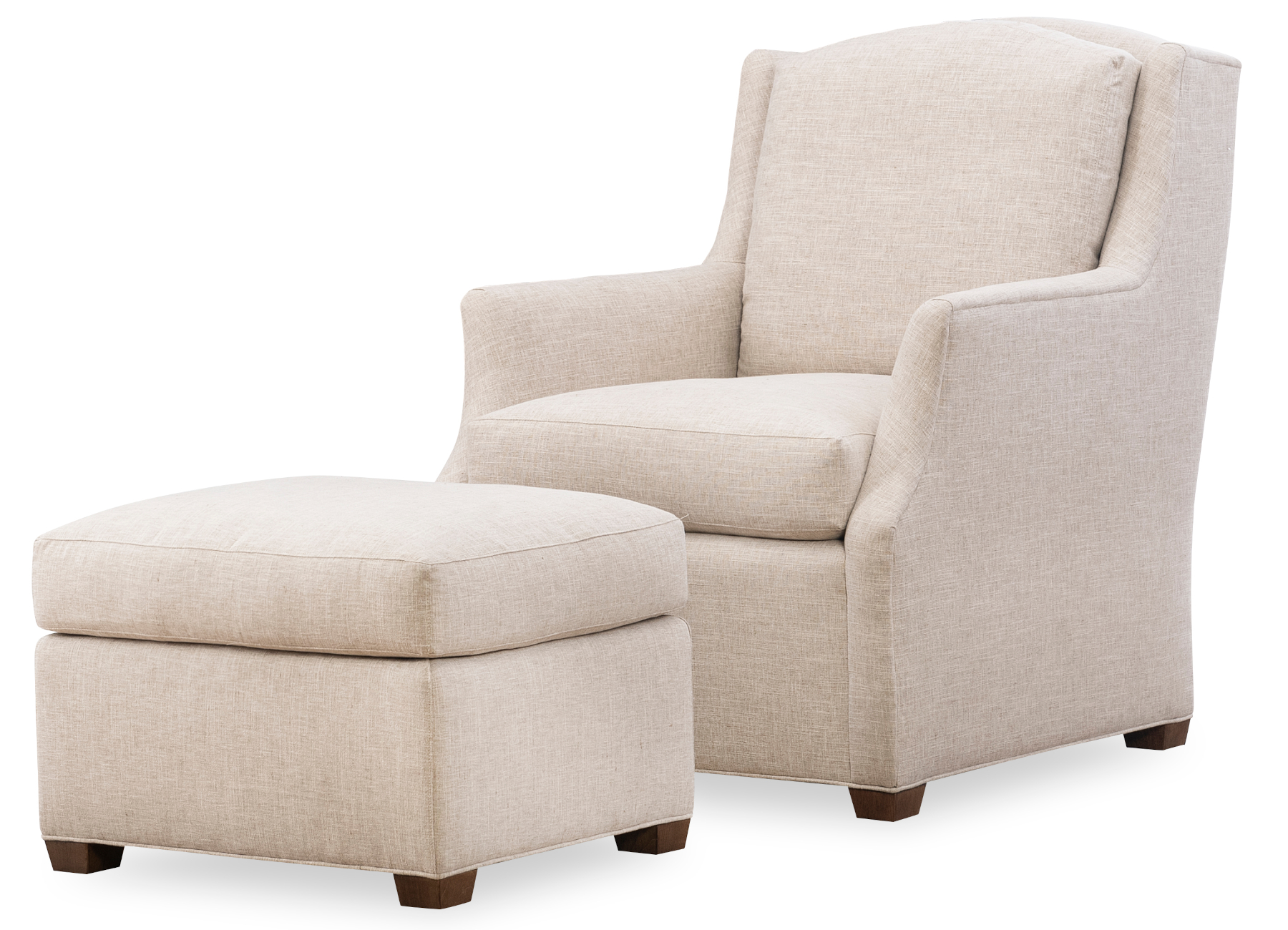 Akron 477 Fabric Chair & 477-23 Ottoman by Wesley Hall (sold separately)