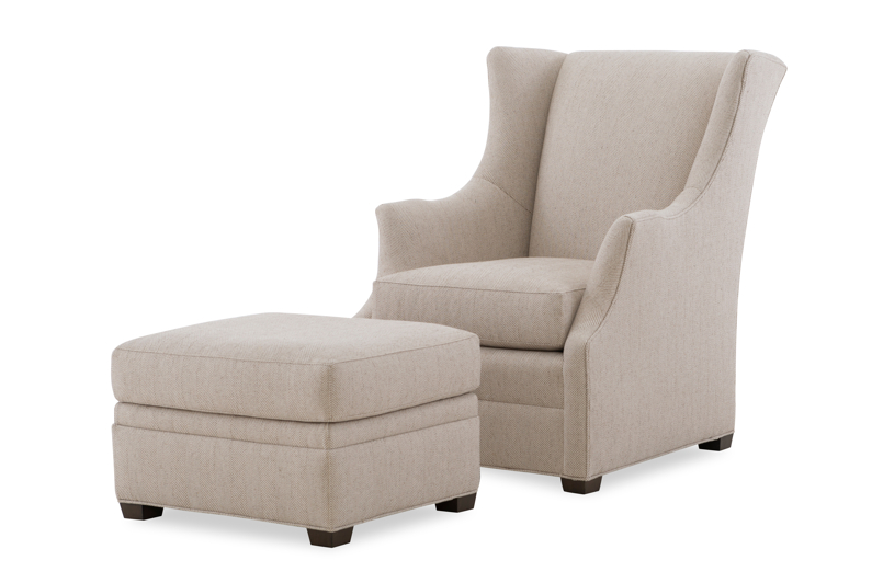Adele Chair & Ottoman by Wesley Hall