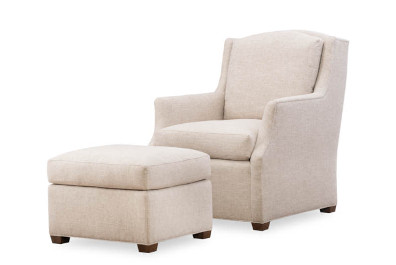 Akron Chair & Ottoman by Wesley Hall