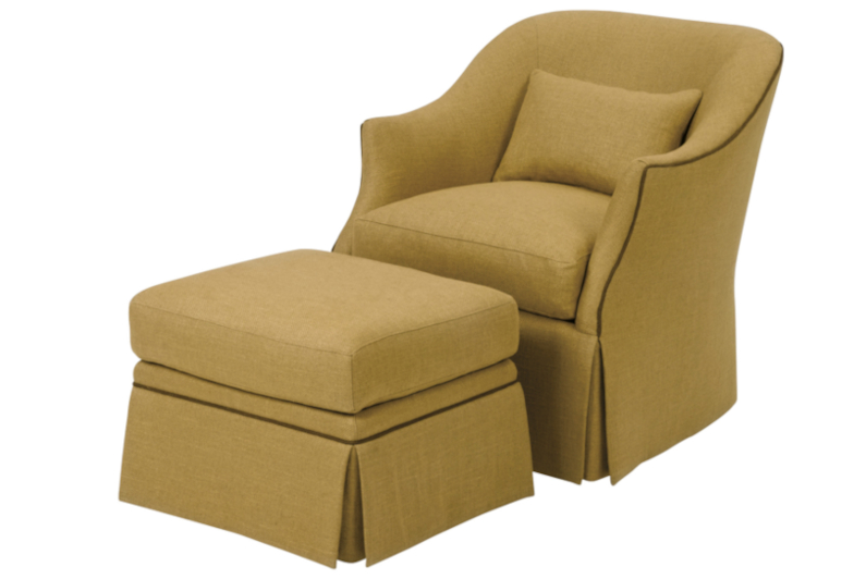 Austen Chair & Ottoman by Wesley Hall